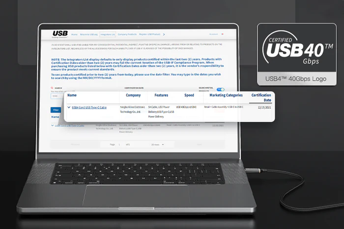 Cáp USB4 40Gbp video 8K dài 1m CU40H